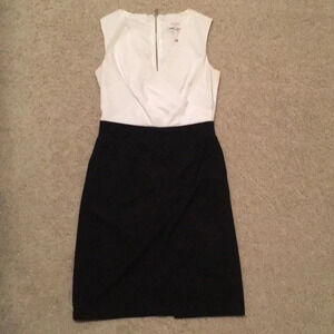 Laundry By Shelli Segal Black and White Midi Dress